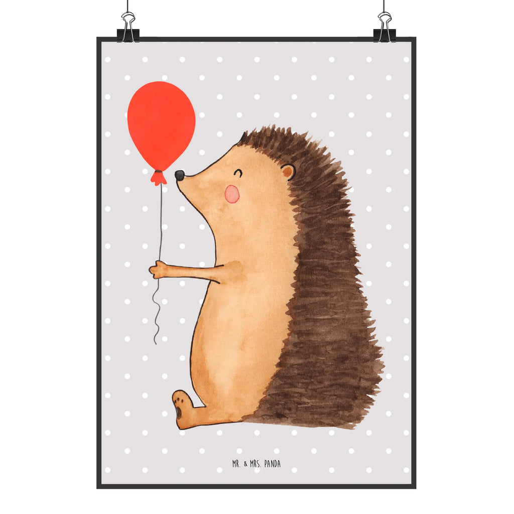 Poster Hedgehog balloon kunstdruck poster, wandkunst, kunstposter, grafikposter, Plakat, Posterdruck, wanddeko, Wandschmuck, Mr. & Mrs. Panda Poster, Wandbild, Bild, Wanddeko Bild, Designposter, Poster, Wandposter, Bild für Wand, Deko Bild, drucke, Wanddekoration, Kunstdruck, wanddruck, kunst für die wand, Gute Laune, Tiermotive, Tiere, Lustige Sprüche, Happy Birthday, Geburtstagskind, Geburtstag, Igel, Glückwunsch, Ballon, Herzlichen Glückwunsch