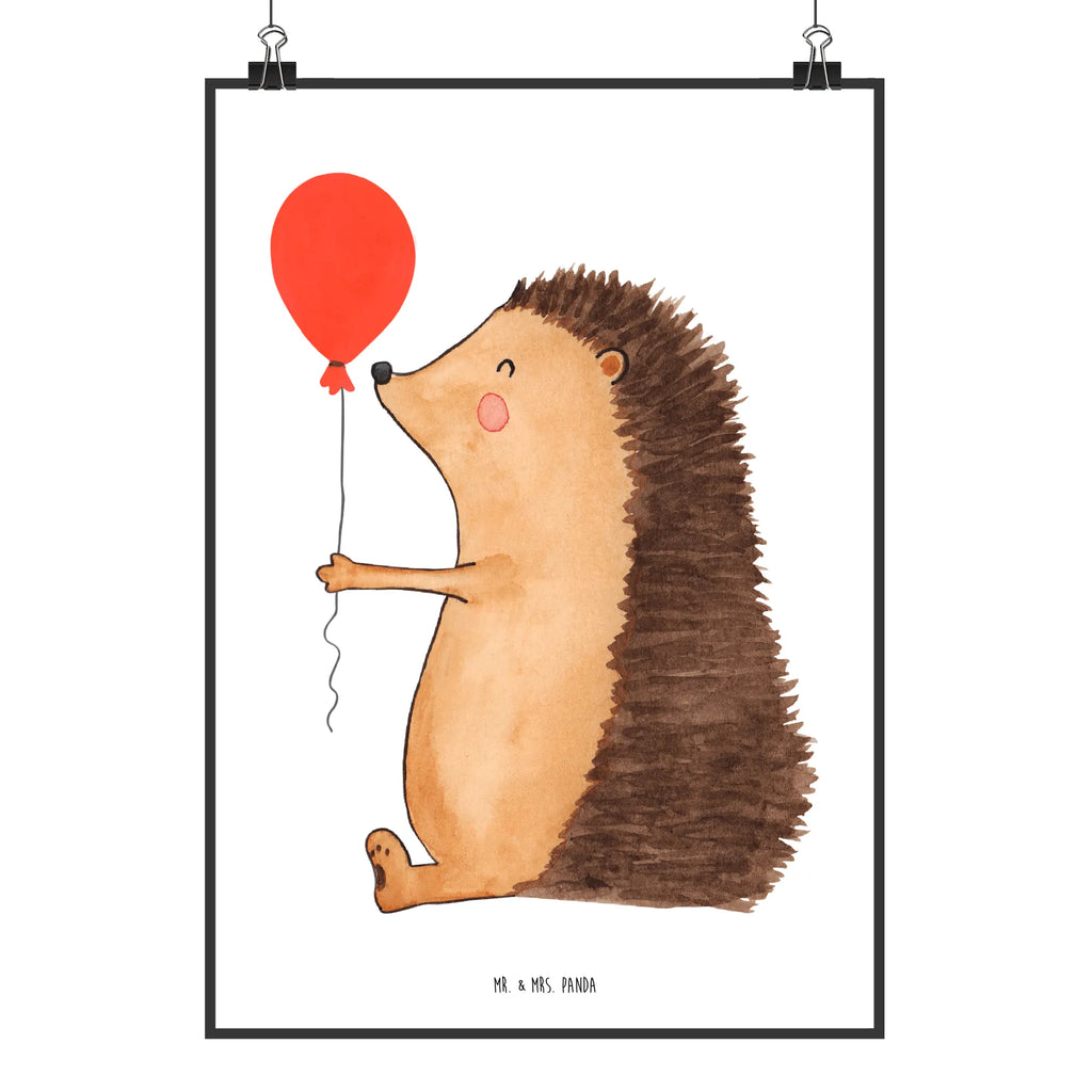 Poster Hedgehog balloon kunstdruck poster, wandkunst, kunstposter, grafikposter, Plakat, Posterdruck, wanddeko, Wandschmuck, Mr. & Mrs. Panda Poster, Wandbild, Bild, Wanddeko Bild, Designposter, Poster, Wandposter, Bild für Wand, Deko Bild, drucke, Wanddekoration, Kunstdruck, wanddruck, kunst für die wand, Gute Laune, Tiermotive, Tiere, Lustige Sprüche, Happy Birthday, Geburtstagskind, Geburtstag, Igel, Glückwunsch, Ballon, Herzlichen Glückwunsch