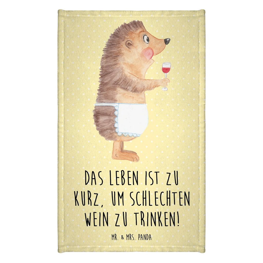 Hand towel Hedgehog wine Towel, bath towel, baby, towels, bathroom, big, children, small animals, cute, funny, cute animal motives, hand drawn, small world, funny sayings, good mood, happy, gifts, gift ideas, special gifts, animal lover, card, hedgehog, wine saying, drinking wine, gift wine drinker, wine decoration, gift wine lover, white wine, wine glass, red wine