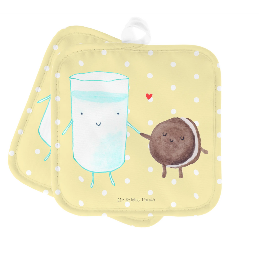 2er Set Topflappen  Milch Keks Topflappenset, Topflappen Set, Topflappen 2er Set, Topfuntersetzer, Topflappen, Topfhandschuhe, topfhalter, 2er Set Topflappen, Gute Laune, Tiermotive, Tiere, Lustige Sprüche, Keks, Perfektes Paar, Milk, Motiv Süß, Cookie, Romantisch, Einladung Frühstück, Kaffee, Kekse, Milch