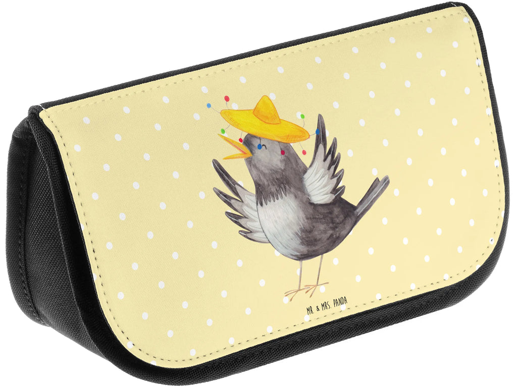 Cosmetics bag Crow sombrero Make-up bag, Mudflap case, Cosmetic bag, Bag, Wallet, Toilet bag, Cosmetics, Sludge bag, small animals, cute, funny, cute animal motives, hand drawn, small world, funny sayings, good mood, happy, gifts, gift ideas, special gifts, animal lover, card, Motivation, Happiness Saying, Bird, Saying positive, Birds, Raven, Magpie, Be happy