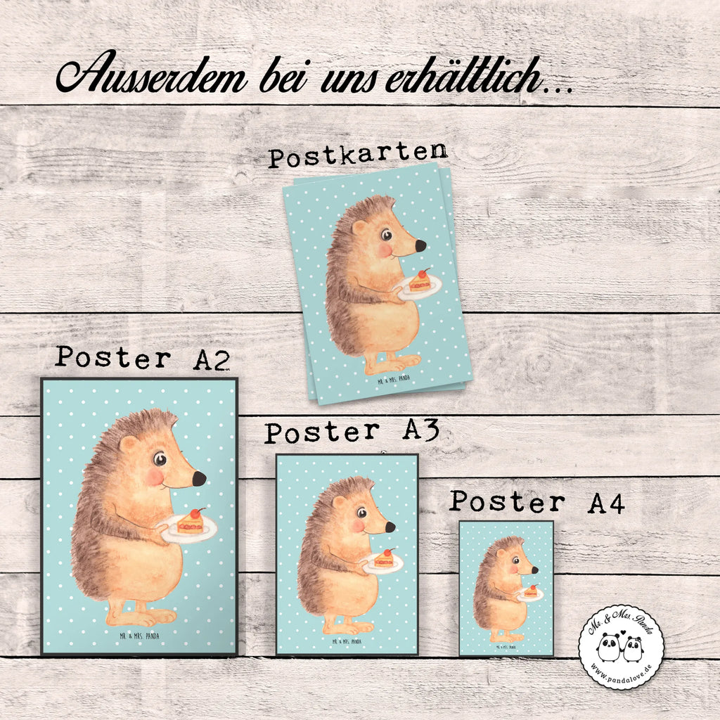 Poster Hedgehog piece of cake Wanddeko Bild, Mr. & Mrs. Panda Poster, Wanddeko, Wanddekoration, Designposter, Kinderposter, Raumdekoration, Kunstdruck, Wandposter, Handgemaltes Poster, Posterdruck, Küchenposter, Bild, Poster, Tiermotive, Gute Laune, lustige Sprüche, Tiere, Geburtstagskuchen, Einladung Party, Kuchen backen, Backen Geschenk, Torte, Kuchen, Essen Spruch, Igel