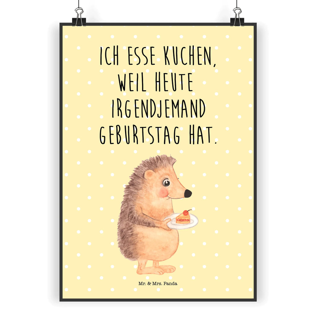 Poster Hedgehog piece of cake Wanddeko Bild, Mr. & Mrs. Panda Poster, Wanddeko, Wanddekoration, Designposter, Kinderposter, Raumdekoration, Kunstdruck, Wandposter, Handgemaltes Poster, Posterdruck, Küchenposter, Bild, Poster, Tiermotive, Gute Laune, lustige Sprüche, Tiere, Geburtstagskuchen, Einladung Party, Kuchen backen, Backen Geschenk, Torte, Kuchen, Essen Spruch, Igel