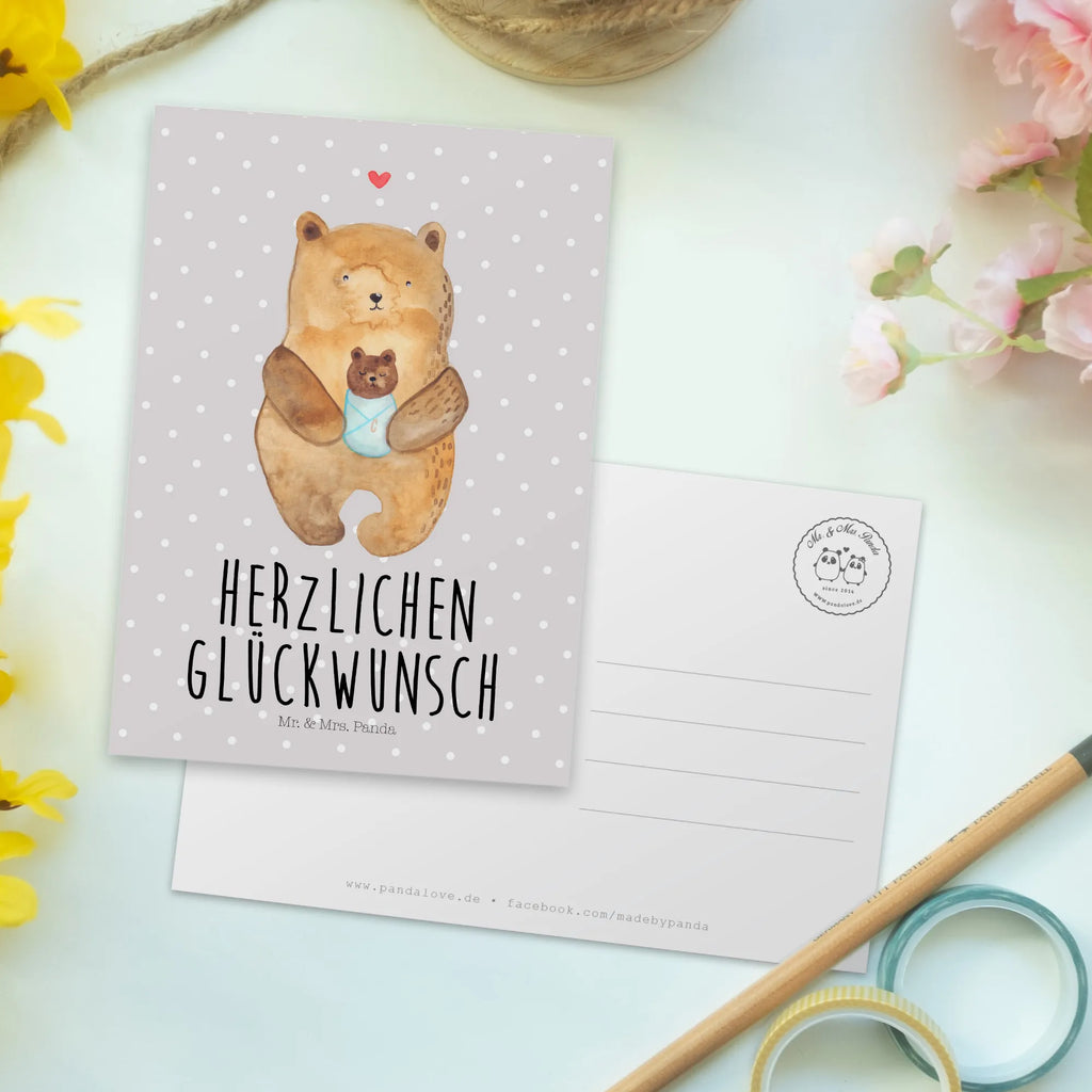 Postkarte Bär Baby Einladung, Karte, Ansichtskarten, Grußkarte, Einladungskarten Geburtstag, Geburtstagskarte, Einladung Geburtstag, Dankeskarte, Ansichtskarte, Einladungskarte, Postkarte, Geschenkkarte, Bär, Teddy, Teddybär, Eltern, Baby, Taufe, Geburt, Glückwunsch, Geburtstag, Enkelin, Täufling, Enkel, Nichte, Neffe, Mutter