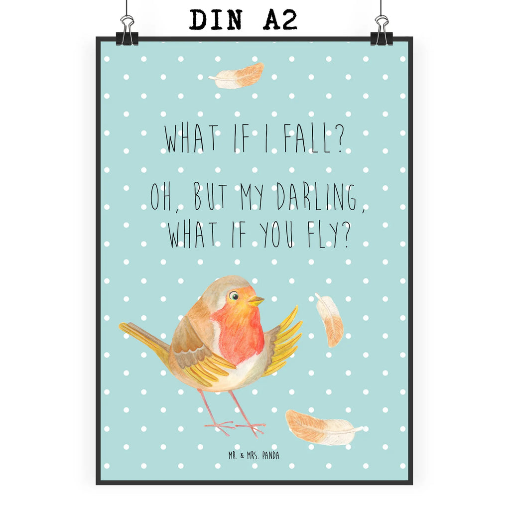 Poster robin feathers Designposter, Poster, Posterdruck, Schlafzimmer Poster, Küchenposter, Deko Bild, Kunstdruck, Bild, Kinderposter, Kinderzimmer Poster, Bild für Wand, Raumdekoration, Wanddekoration, Wanddeko Bild, Großes Poster, Plakat, Poster Sprüche, Mr. & Mrs. Panda Poster, Handgemaltes Poster, Wandposter, Wandbild, Gute Laune, Tiermotive, Tiere, Lustige Sprüche, Motivationsbilder, fliegen, Spruch Mut, Vogel, What If I Fall, Motivation Sprüche, Rotkehlchen, Spruch Motivation