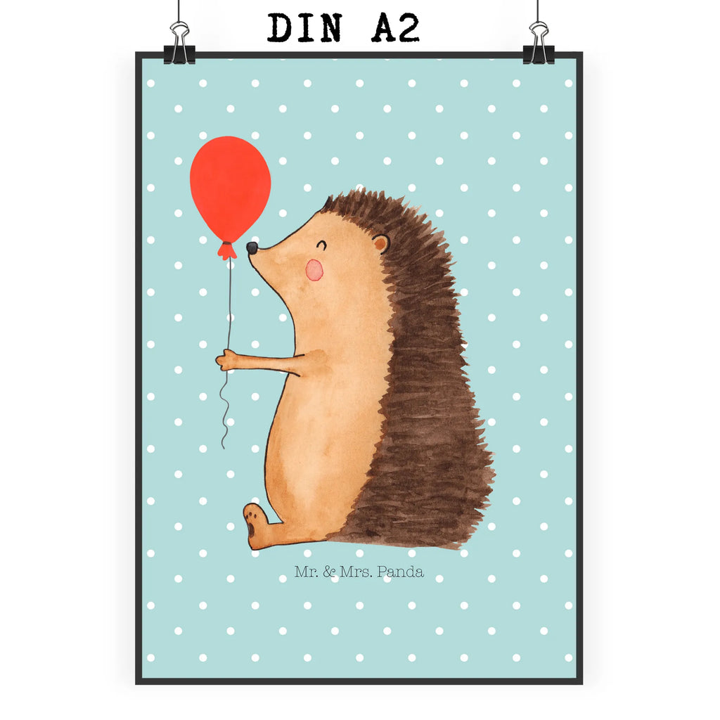 Poster Hedgehog balloon kunstdruck poster, wandkunst, kunstposter, grafikposter, Plakat, Posterdruck, wanddeko, Wandschmuck, Mr. & Mrs. Panda Poster, Wandbild, Bild, Wanddeko Bild, Designposter, Poster, Wandposter, Bild für Wand, Deko Bild, drucke, Wanddekoration, Kunstdruck, wanddruck, kunst für die wand, Gute Laune, Tiermotive, Tiere, Lustige Sprüche, Happy Birthday, Geburtstagskind, Geburtstag, Igel, Glückwunsch, Ballon, Herzlichen Glückwunsch