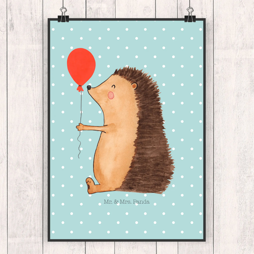 Poster Hedgehog balloon kunstdruck poster, wandkunst, kunstposter, grafikposter, Plakat, Posterdruck, wanddeko, Wandschmuck, Mr. & Mrs. Panda Poster, Wandbild, Bild, Wanddeko Bild, Designposter, Poster, Wandposter, Bild für Wand, Deko Bild, drucke, Wanddekoration, Kunstdruck, wanddruck, kunst für die wand, Gute Laune, Tiermotive, Tiere, Lustige Sprüche, Happy Birthday, Geburtstagskind, Geburtstag, Igel, Glückwunsch, Ballon, Herzlichen Glückwunsch