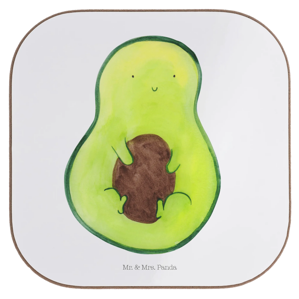 Square coaster avocado core Coasters, gifts, gift, breakfast, glass coasters, presents, party, avocado, vegetables, plant, saying life, seed, avocado seed
