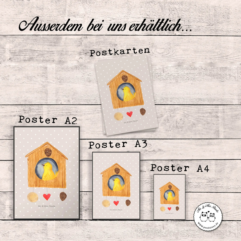 Plakat ptak Dom Motywy zwierzęce, dobra energia, zabawne powiedzonka, zwierzęta