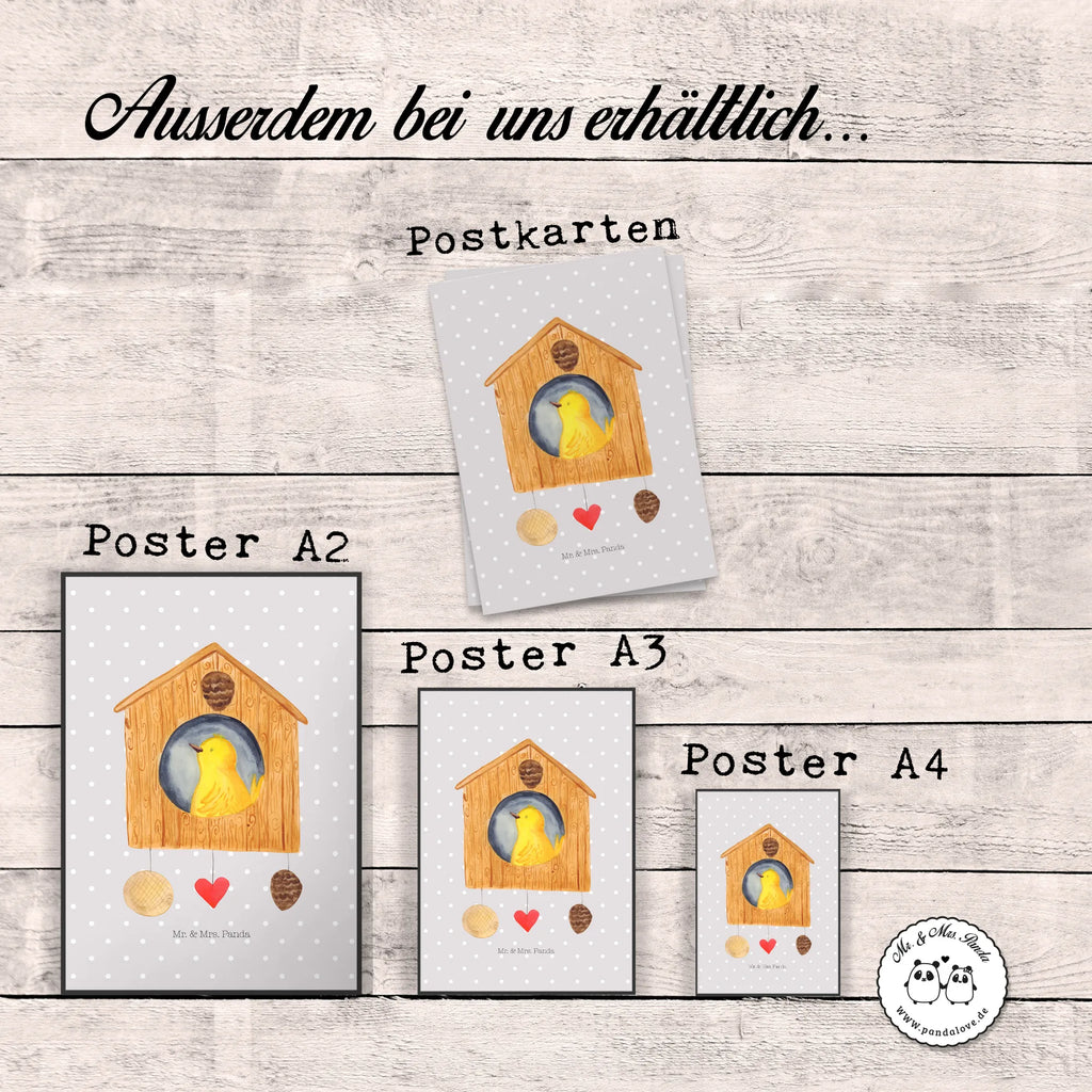 Plakat ptak Dom Motywy zwierzęce, dobra energia, zabawne powiedzonka, zwierzęta