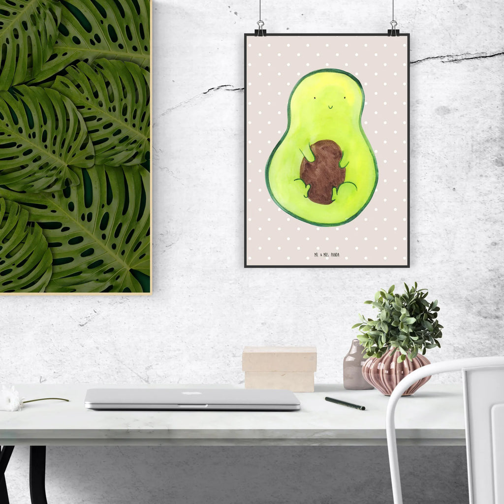 Poster avocado core Kinderposter, Raumdekoration, Kunstdruck, Mr. & Mrs. Panda Poster, Handgemaltes Poster, Poster, Wanddeko Bild, Wanddeko, Wanddekoration, Designposter, Küchenposter, Bild, Wandposter, Posterdruck, Avocado, Veggie, Vegan, Gesund, Avocadokern, Kern, Avokado, Pflanze, Spruch Leben