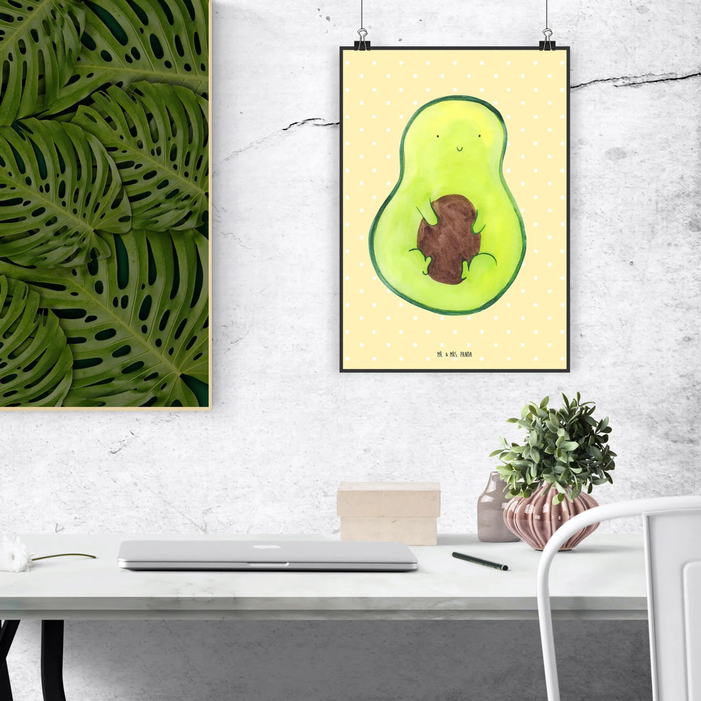 Poster avocado core Kinderposter, Raumdekoration, Kunstdruck, Mr. & Mrs. Panda Poster, Handgemaltes Poster, Poster, Wanddeko Bild, Wanddeko, Wanddekoration, Designposter, Küchenposter, Bild, Wandposter, Posterdruck, Avocado, Veggie, Vegan, Gesund, Avocadokern, Kern, Avokado, Pflanze, Spruch Leben