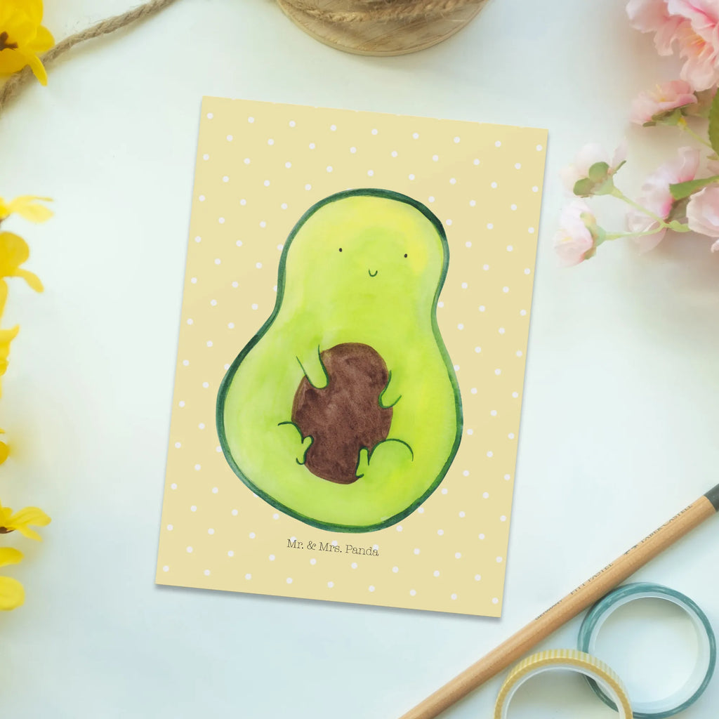 Postkarte Avocado Kern bildkarte, Ansichtskarte, Postkarte, kunstkarte, spruchkarte, Kunstkarten, Grußkarte, einzelkarte, Postkarten, Ansichtskarten, Motivkarte, Designkarte, Fotokarte, Gesund, Vegan, Avocado, Veggie, Avokado, Avocadokern, Kern, Spruch Leben, Pflanze