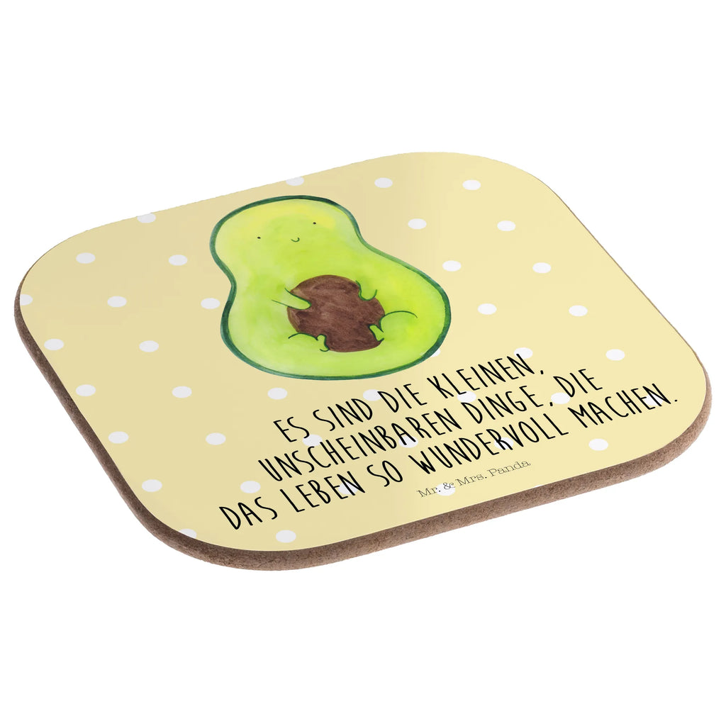 Square coaster avocado core Coasters, gifts, gift, breakfast, glass coasters, presents, party, avocado, vegetables, plant, saying life, seed, avocado seed