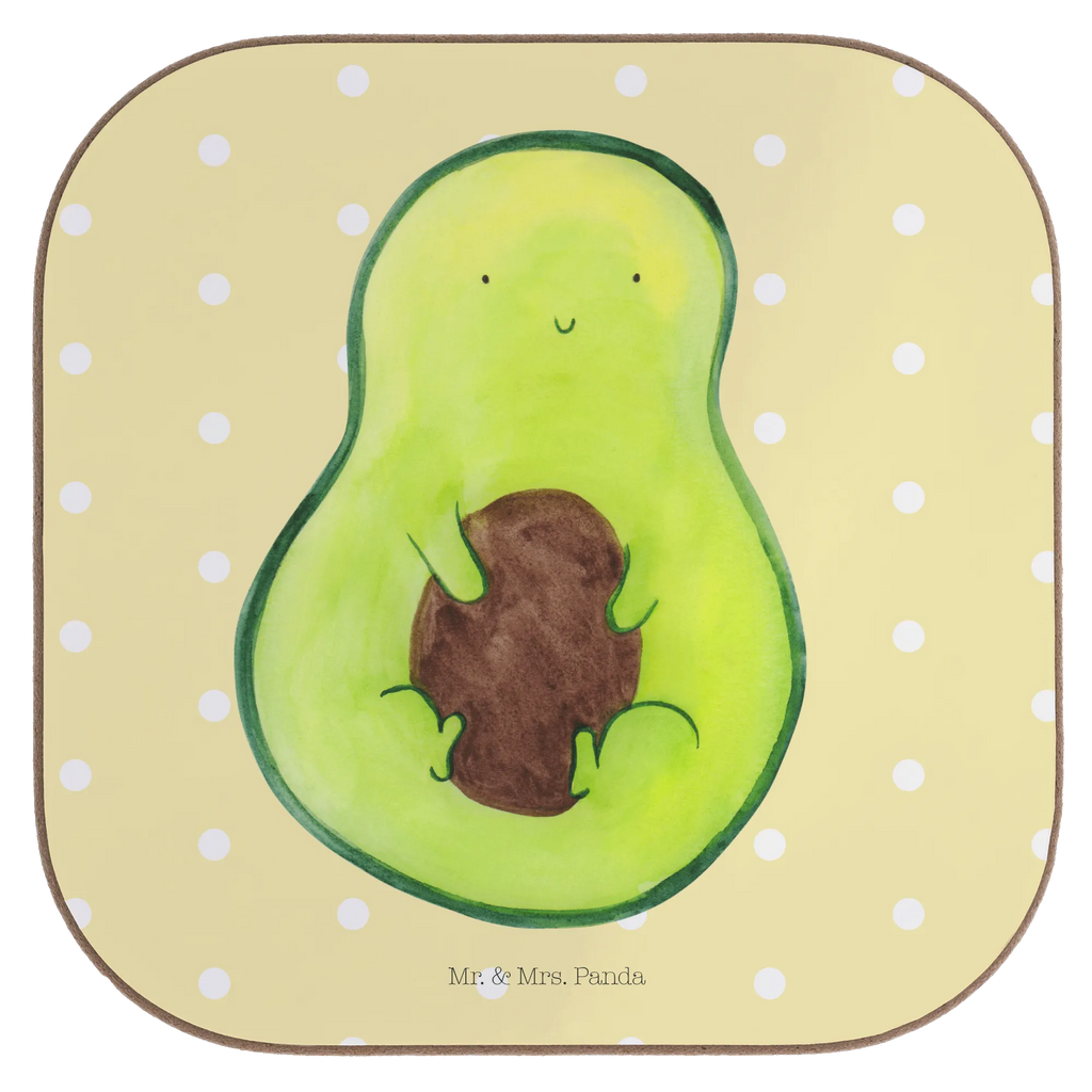 Square coaster avocado core Coasters, gifts, gift, breakfast, glass coasters, presents, party, avocado, vegetables, plant, saying life, seed, avocado seed