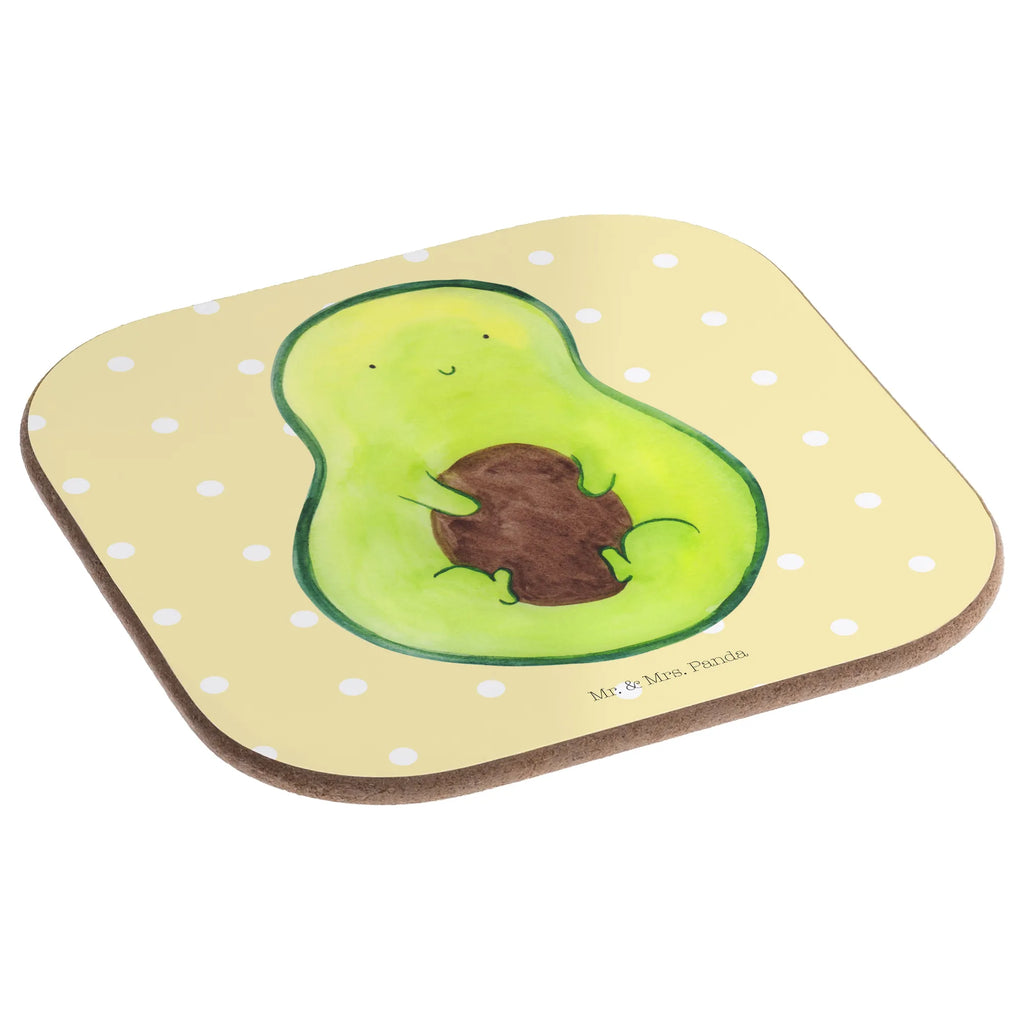 Square coaster avocado core Coasters, gifts, gift, breakfast, glass coasters, presents, party, avocado, vegetables, plant, saying life, seed, avocado seed