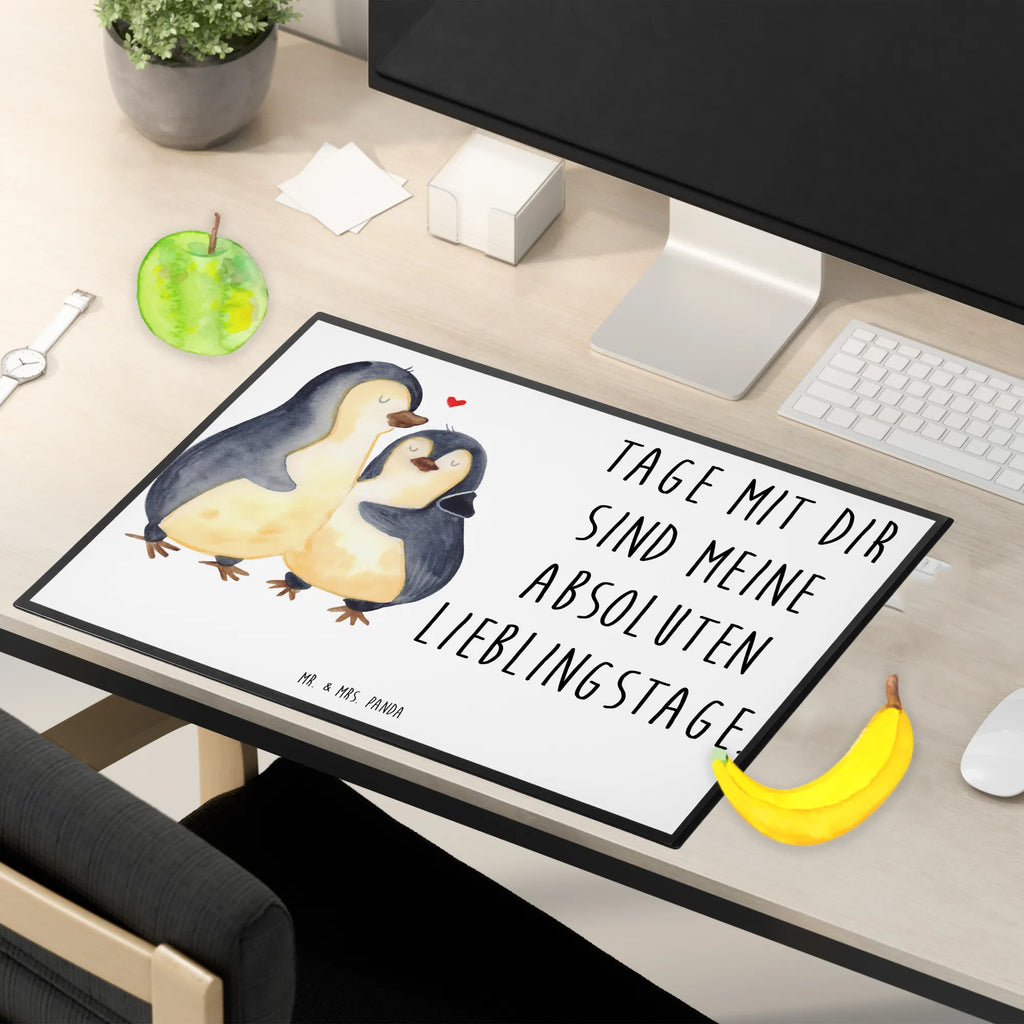 Desk pad Penguin embrace Bürobedarf, Schreibtischauflage, Schreibtischunterlage Groß, Büroartikel, Schreibtisch Unterlagen, Schreibwaren, Schreibunterlage, Pinguin, Liebe, Verlobung, Liebesbeweis, Liebesgeschenk, Liebespaar, Hochzeitsgeschenk, Jahrestag, Hochzeit, Hochzeitstag