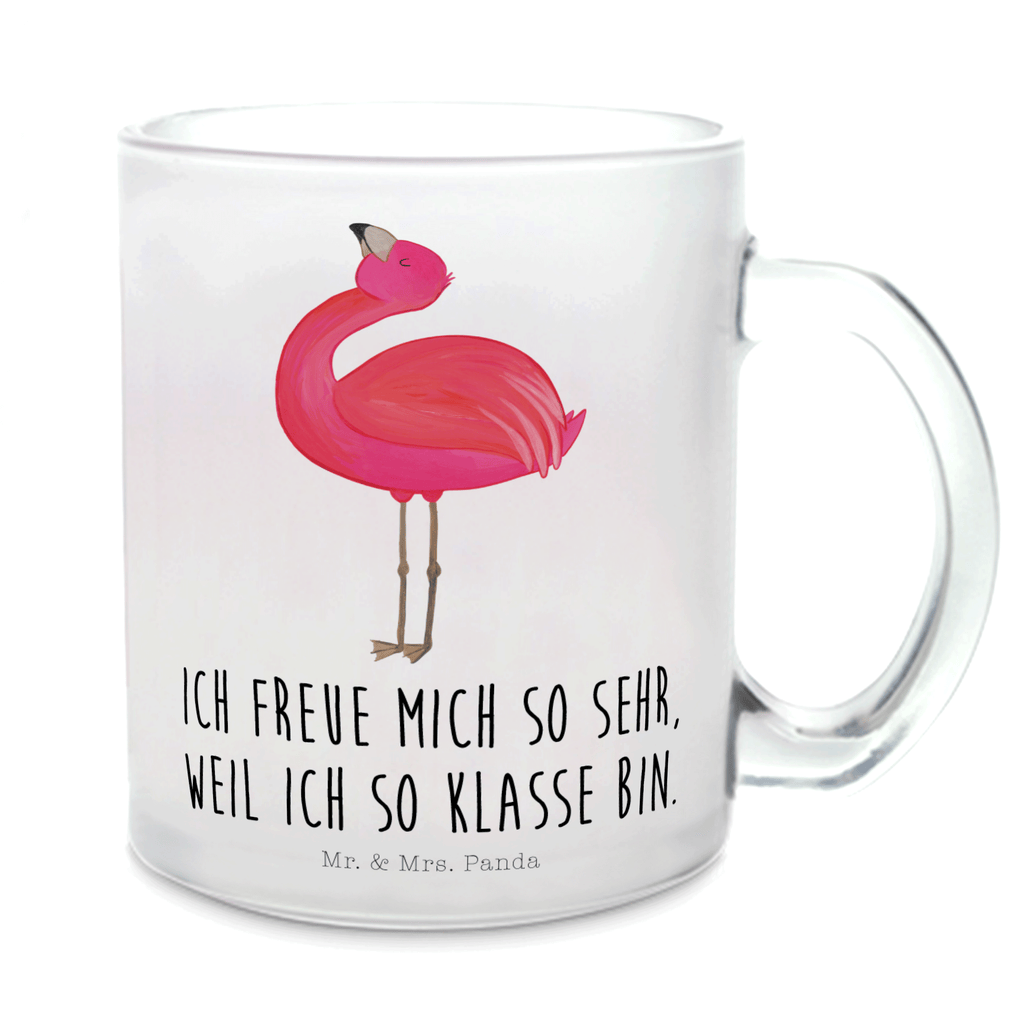 Teetasse Flamingo stolz Teetasse, Teeglas, Teebecher, Tasse mit Henkel, Tasse, Glas Teetasse, Teetasse aus Glas, Flamingo, stolz, Freude, Selbstliebe, Selbstakzeptanz, Freundin, beste Freundin, Tochter, Mama, Schwester