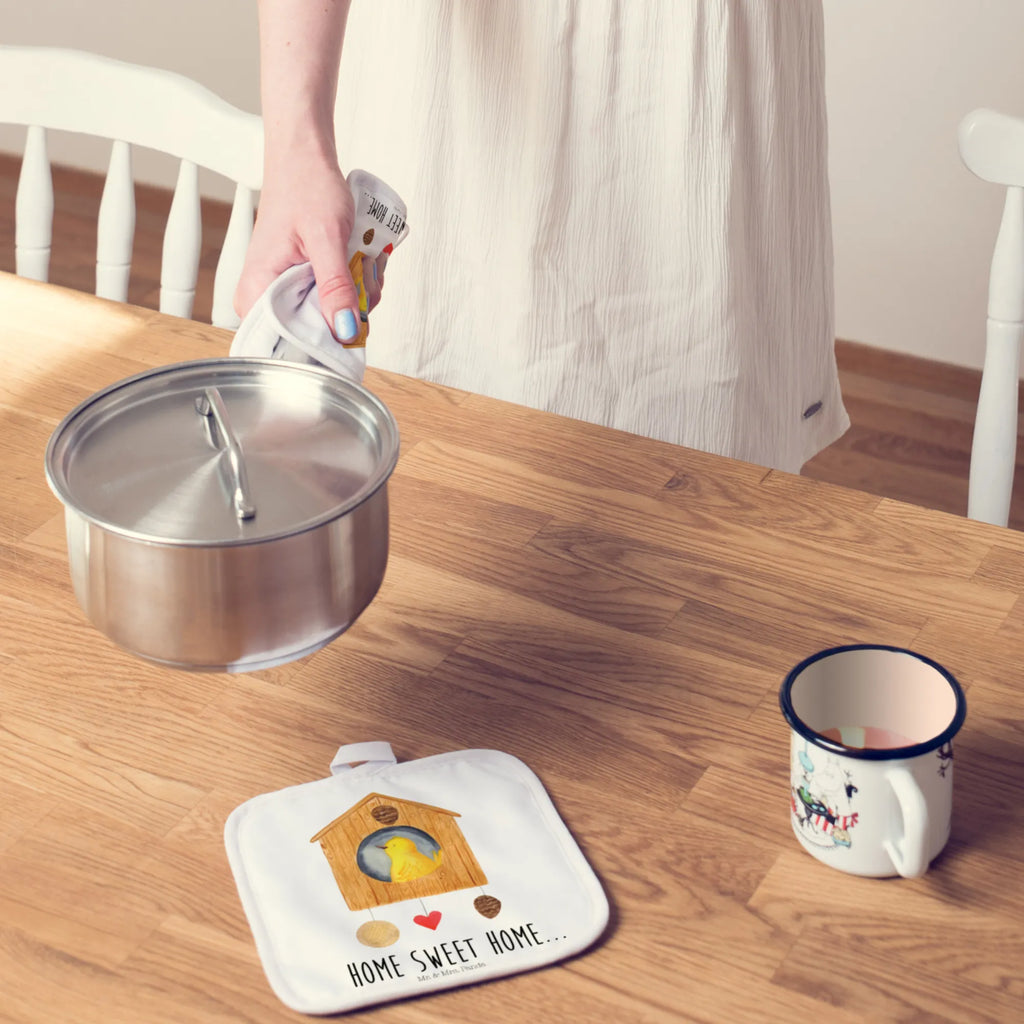 2-elementowy zestaw podkładek pod garnki ptasi domek Strona główna topfhalter, Topflappen, Topfuntersetzer, Topflappen 2er Set, Topflappenset, 2er Set Topflappen, Topflappen Set, Topfhandschuhe, Lustige Sprüche, Tiere, Tiermotive, Gute Laune, Umzug, Vogelhaus, Einzug, Home Sweet Home, Hausbau, Haus, Geschenk, Vogel, Einzugsgeschenk