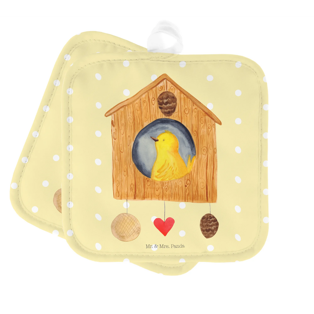 2-elementowy zestaw podkładek pod garnki ptasi domek Strona główna topfhalter, Topflappen, Topfuntersetzer, Topflappen 2er Set, Topflappenset, 2er Set Topflappen, Topflappen Set, Topfhandschuhe, Lustige Sprüche, Tiere, Tiermotive, Gute Laune, Umzug, Vogelhaus, Einzug, Home Sweet Home, Hausbau, Haus, Geschenk, Vogel, Einzugsgeschenk