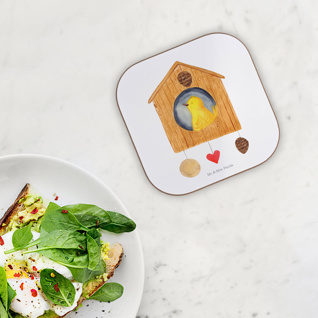 Square coaster birdhouse Home Untersetzer Gläser, Untersetzer Holz, Untersetzer, Holzuntersetzer, Bierdeckel, Glasuntersetzer, Untersetzer aus Holz, Untersetzer Design, Tassen Untersetzer, Untersetzer für Gläser, Getränkeuntersetzer, Korkuntersetzer, Tiermotive, Gute Laune, lustige Sprüche, Tiere, Geschenk, Vogel, Vogelhaus, Einzug, Haus, Hausbau, Umzug, Home sweet Home, Einzugsgeschenk