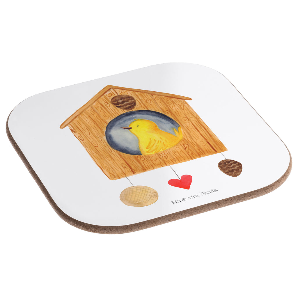 Square coaster birdhouse Home Untersetzer Gläser, Untersetzer Holz, Untersetzer, Holzuntersetzer, Bierdeckel, Glasuntersetzer, Untersetzer aus Holz, Untersetzer Design, Tassen Untersetzer, Untersetzer für Gläser, Getränkeuntersetzer, Korkuntersetzer, Tiermotive, Gute Laune, lustige Sprüche, Tiere, Geschenk, Vogel, Vogelhaus, Einzug, Haus, Hausbau, Umzug, Home sweet Home, Einzugsgeschenk
