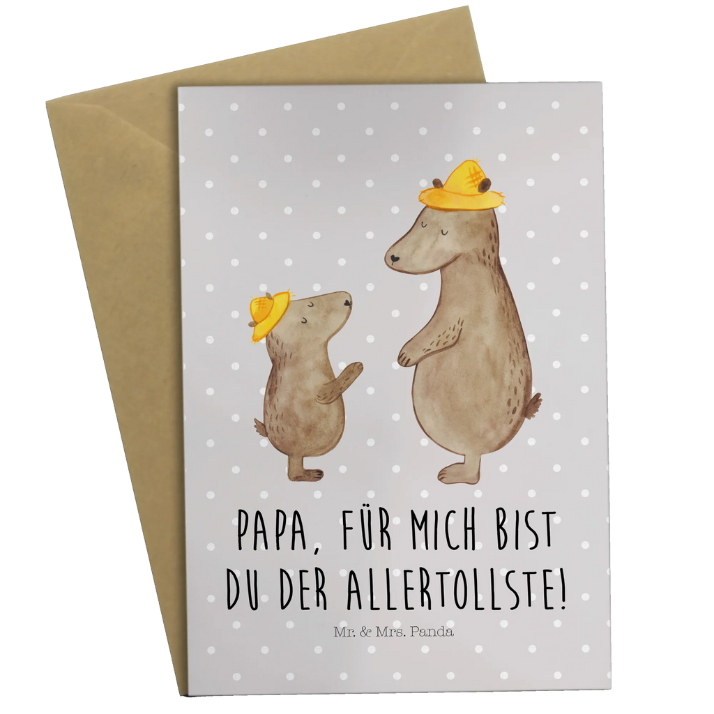 Kartka okolicznościowa Niedźwiedzie z kapeluszami Glückwunschkarte, Hochzeitskarte, Klappkarte, Karte, Ansichtskarten, Geburtstagskarte, Einladungskarte, Grußkarte, Familie, Vatertag, Muttertag, Bruder, Schwester, Mama, Papa, Oma, Opa, Papi, Daddy, Söhne, Vorbild, Lieblingsmensch, Sohn, Bären, Kind, Family, Kinder, Dad, Vater, Vater-Sohn, Paps, Bär