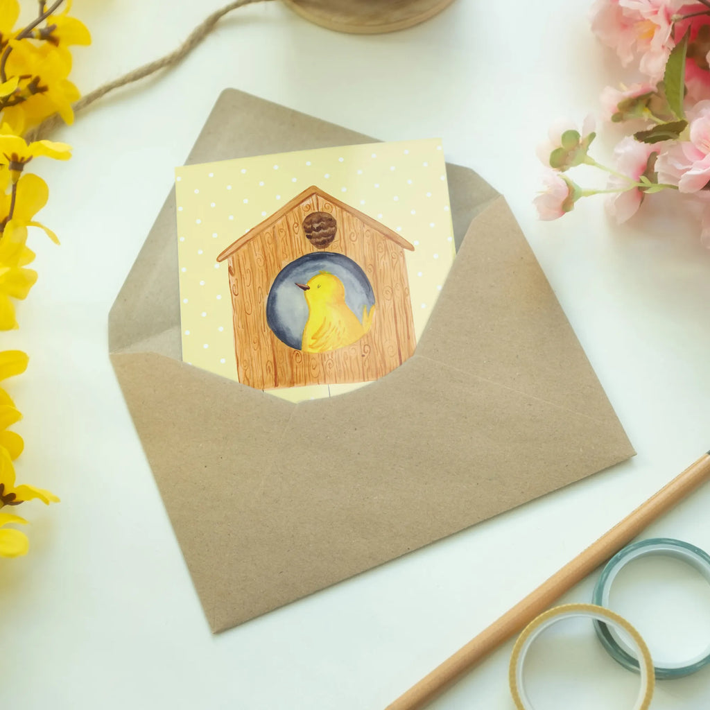 Greetings card Bird House dankeskarten, spruchkarte, abiturkarte, osterkarte, Grußkarte, hochzeitskarten, jubiläumskarte, osterkarten, babykarte, Klappkarte, valentinstagskarte, neujahrskarte, Grußkarten, Beileidskarte, glückwunschkarten, Motivkarte, Glückwunschkarte, weihnachtskarten, einladungskarten, firmungskarte, vatertagskarte, genesungskarte, kommunionskarte, Tiermotive, Gute Laune, Tiere, Lustige Sprüche, Wohnung, Familie, Vogelhaus, Lieblingsort, Zuhause, Unser Haus, Vogel, Vogelhäuschen, Vögel, Castle, Haus, Home Sweet Home, Eigenheim, Nest