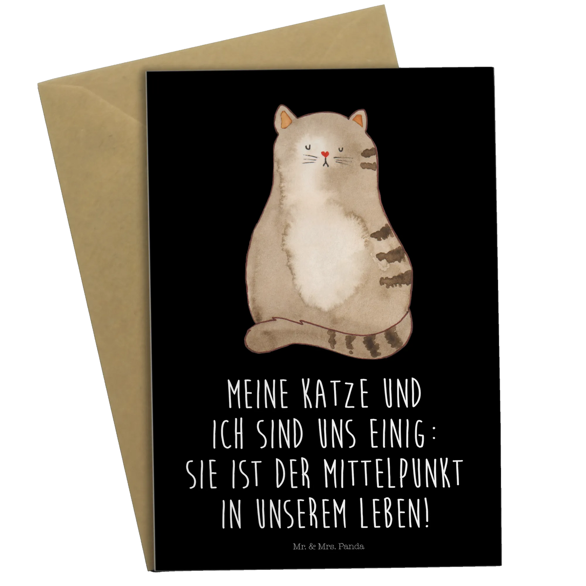 Greetings card Cat Sit tomcat, kitty, meow, kitten, housecat, mama cat, love cats, cat image, cat fan, cat lover, cat fancier, cat decoration, gift for cat lover, cat owner, funny cats, cat sayings, cat motto, funny cat gifts, fan merchandise, cat stuff, animal lover, pet, cat love, purpose in life, pussy, center