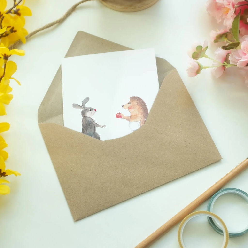 Greetings card Hare Hedgehog Geburtstagskarte, Hochzeitskarte, Klappkarte, Grußkarte, Einladungskarte, Glückwunschkarte, Karte, Ansichtskarten, Tiermotive, Gute Laune, lustige Sprüche, Tiere, Trösten, Herzschmerz, Hase, Igel, Igel und Hase, Liebe Spruch, Liebeskummer Geschenk, Spruch romantisch, Trennungsschmerz