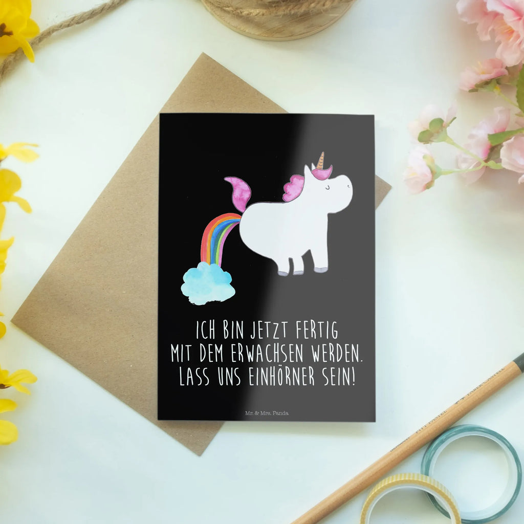 Greetings card unicorn fart greeting card, invitation card, wedding card, birthday card, folding card, unicorn, unicorns, fun, funny, girlfriend gift, glitter, rainbow, present, Unicorn, unicorn fart, fart, uniorn saying