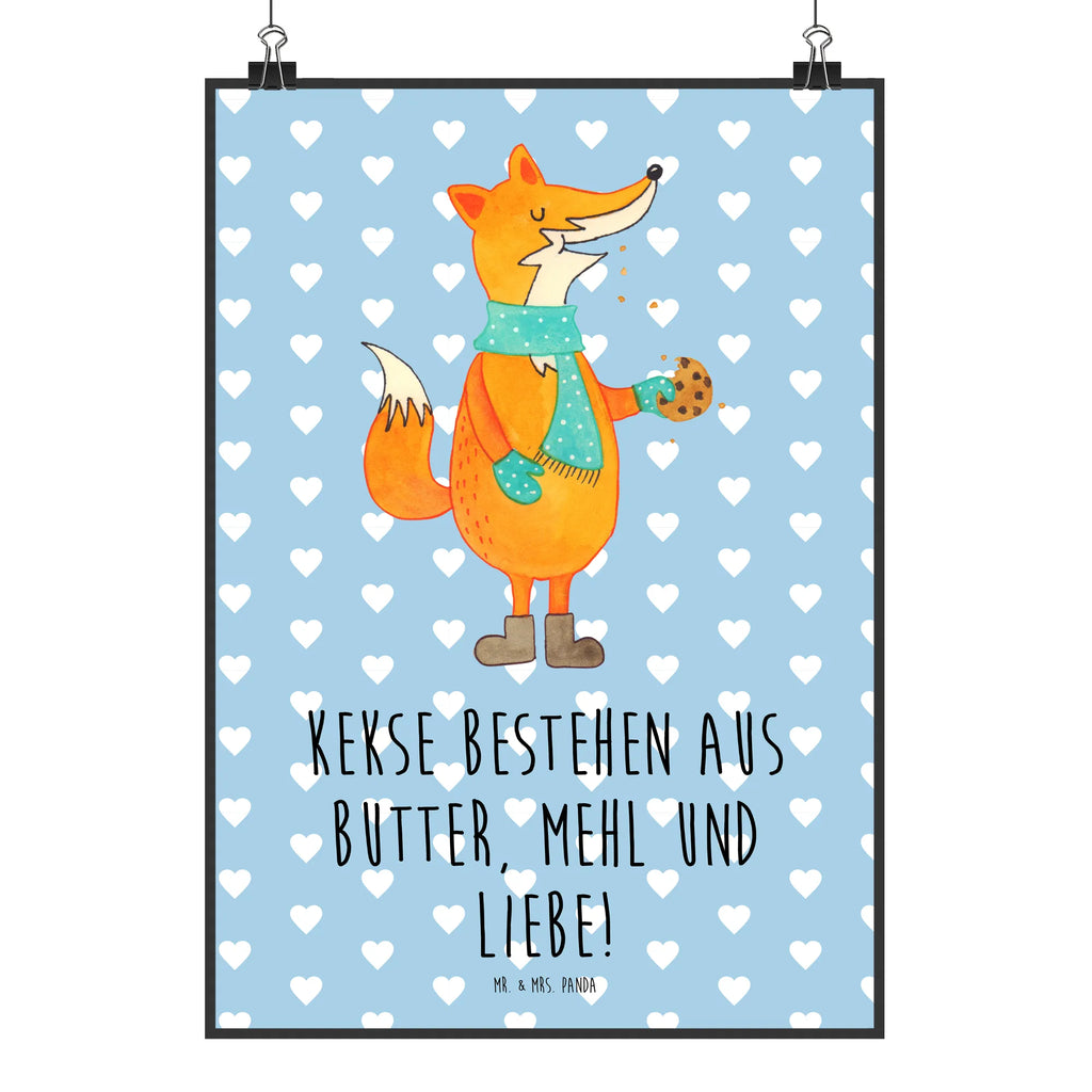 Poster Fuchs Keks Plakat, Poster, grafikposter, Wandposter, Bild für Wand, Bild, Wanddekoration, kunstposter, kunstdruck poster, kunst für die wand, drucke, Mr. & Mrs. Panda Poster, Deko Bild, Wanddeko Bild, wanddruck, Kunstdruck, Designposter, Wandbild, Posterdruck, Wandschmuck, wanddeko, wandkunst, Fuchs, Füchse, Weihnachtszeit, Backen Spruch, Liebe, Plätzchen, Winter, Kekse, Küche Deko