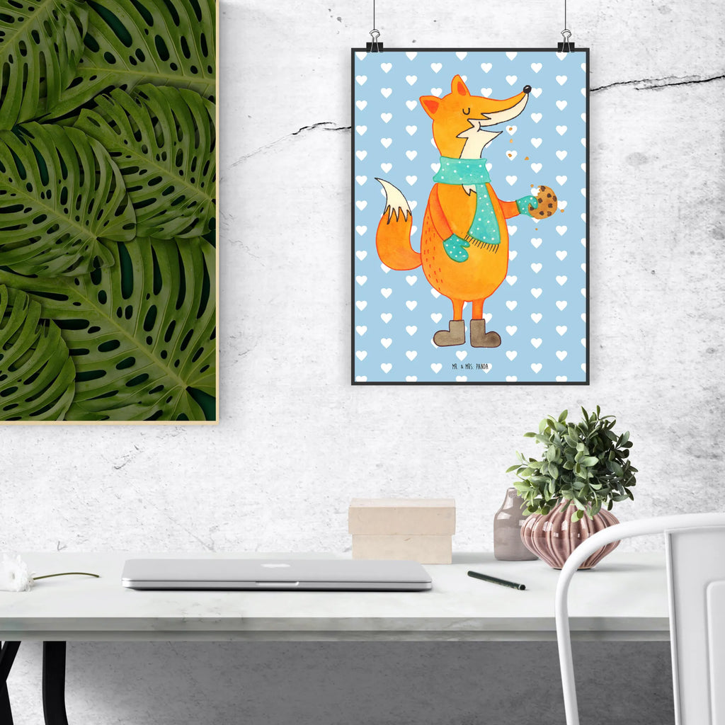 Poster Fuchs Keks Plakat, Poster, grafikposter, Wandposter, Bild für Wand, Bild, Wanddekoration, kunstposter, kunstdruck poster, kunst für die wand, drucke, Mr. & Mrs. Panda Poster, Deko Bild, Wanddeko Bild, wanddruck, Kunstdruck, Designposter, Wandbild, Posterdruck, Wandschmuck, wanddeko, wandkunst, Fuchs, Füchse, Weihnachtszeit, Backen Spruch, Liebe, Plätzchen, Winter, Kekse, Küche Deko