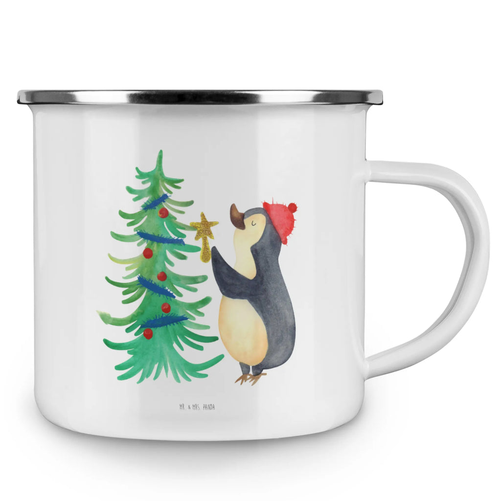 Camping Emaille Tasse Pinguin Weihnachtsbaum Kaffeebecher, Trinkbecher, reisetasse, wandertasse, Teebecher, Pott, Tasse Emaille, Campingbecher, Emaille Becher, Emaille Tasse, becher emaille, emaillebecher, Metalltasse, Blechtasse, blechbecher, Emailletasse, Tasse, Campingtasse, metallbecher, Teetasse, wanderbecher, Reisebecher, Becher, Kaffeetasse, Weihnachten, Winter, Weihnachtsdeko, Nikolaus, Advent, Heiligabend, Wintermotiv, Pinguin