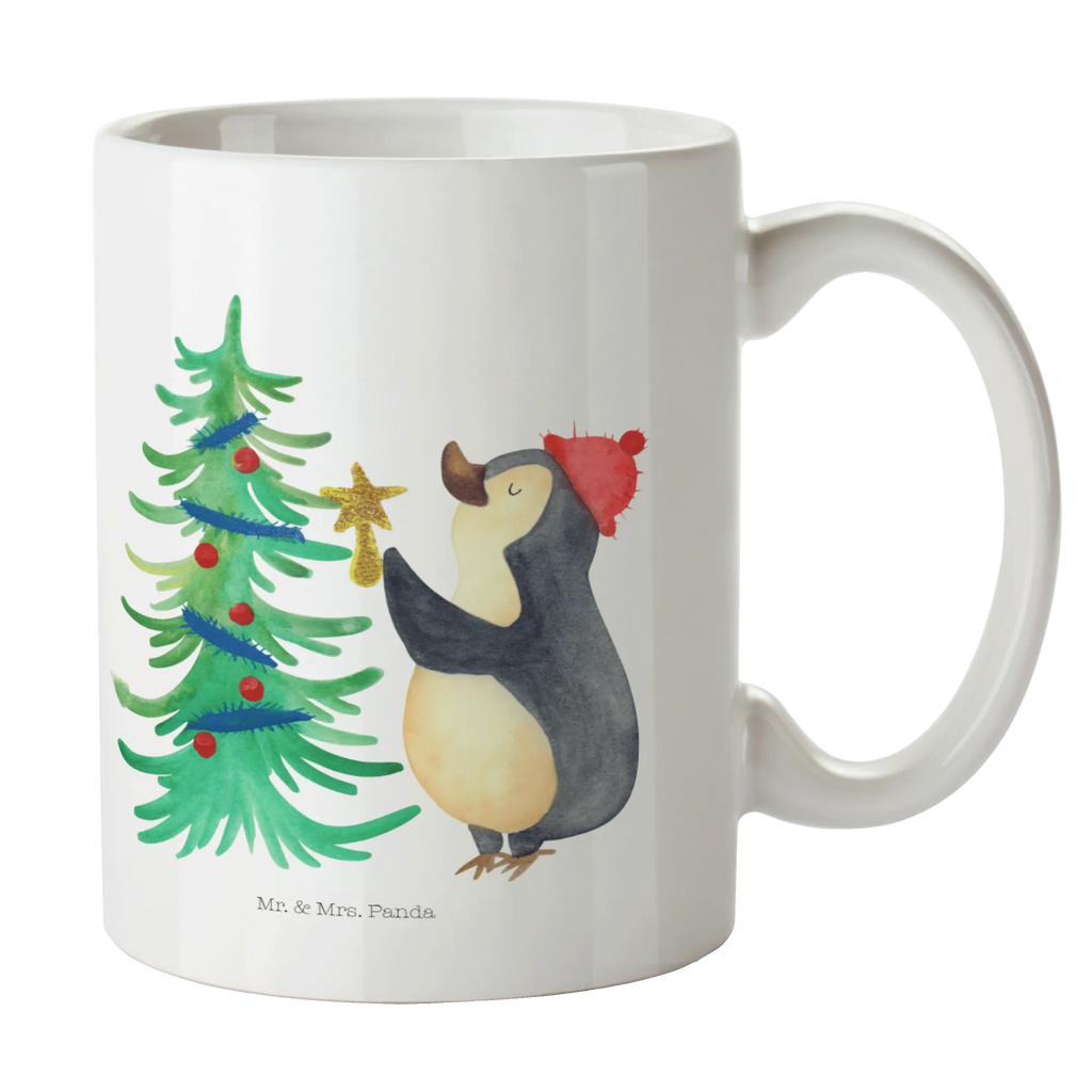 Tasse Pinguin Weihnachtsbaum Porzellantasse, Tasse mit Zitaten, Geschenktasse, Tasse, Keramiktasse, Kaffeetasse, Bürotasse, Tasse mit Motiven, Teetasse, Winter, Weihnachten, Weihnachtsdeko, Nikolaus, Advent, Heiligabend, Wintermotiv, Pinguin
