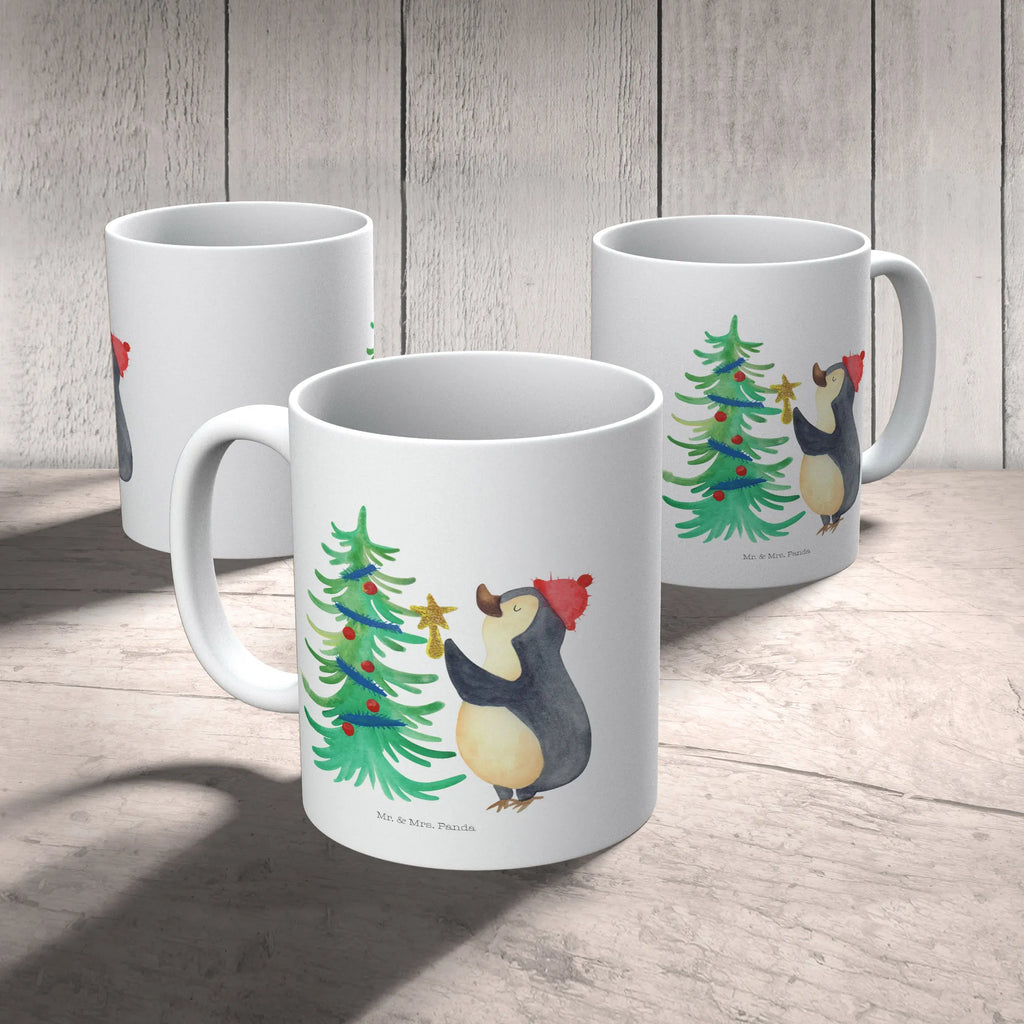 Tasse Pinguin Weihnachtsbaum Porzellantasse, Tasse mit Zitaten, Geschenktasse, Tasse, Keramiktasse, Kaffeetasse, Bürotasse, Tasse mit Motiven, Teetasse, Winter, Weihnachten, Weihnachtsdeko, Nikolaus, Advent, Heiligabend, Wintermotiv, Pinguin