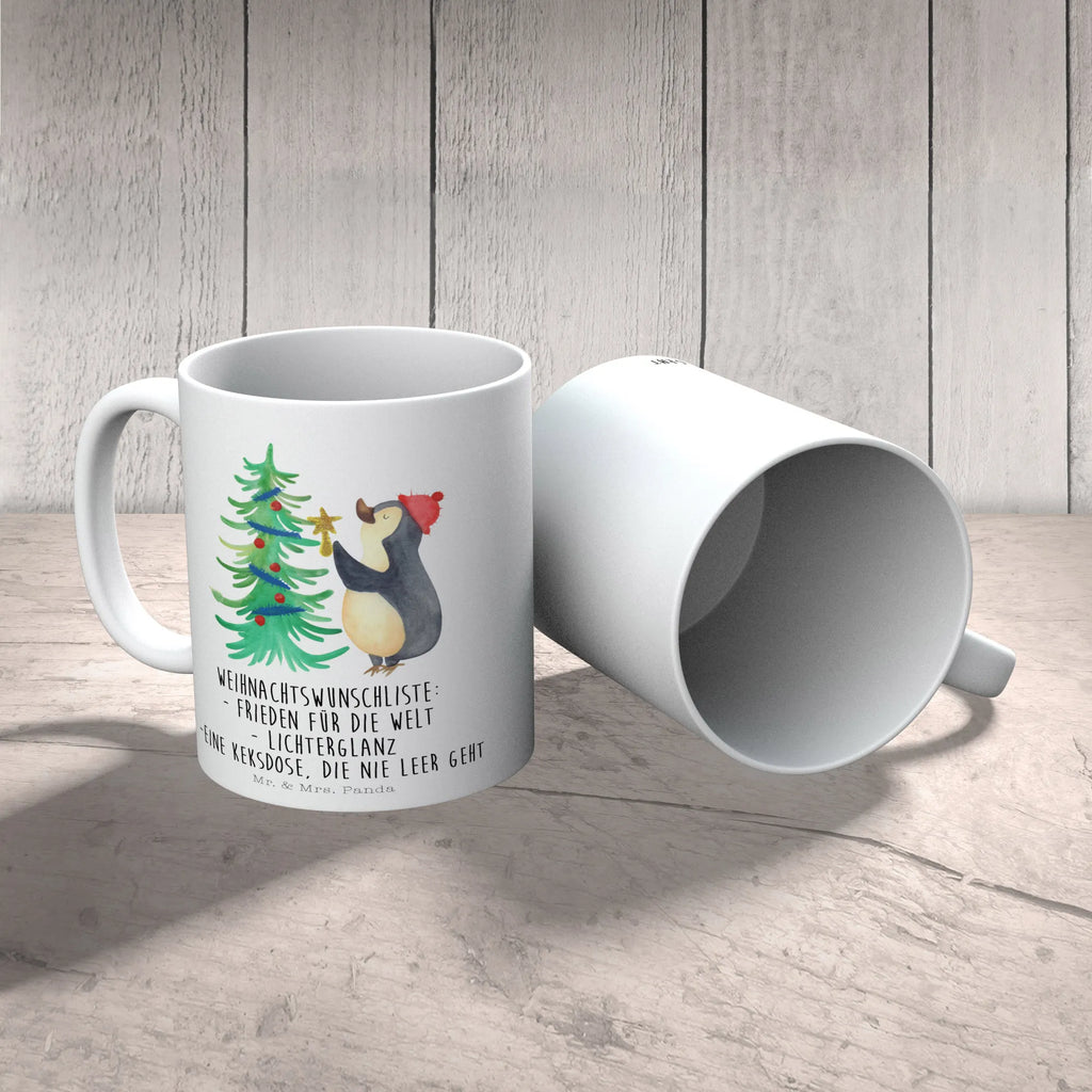 Tasse Pinguin Weihnachtsbaum Porzellantasse, Tasse mit Zitaten, Geschenktasse, Tasse, Keramiktasse, Kaffeetasse, Bürotasse, Tasse mit Motiven, Teetasse, Winter, Weihnachten, Weihnachtsdeko, Nikolaus, Advent, Heiligabend, Wintermotiv, Pinguin