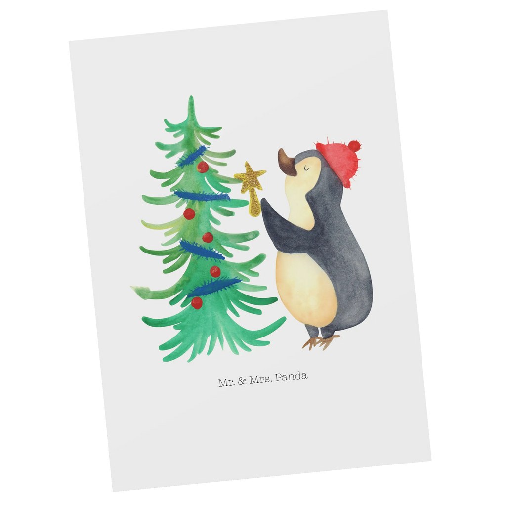 Postcard penguin Christmas tree Geschenkkarte, Grußkarte, Geburtstagskarte, Einladungskarten Geburtstag, Einladung, Einladungskarte, Dankeskarte, Postkarte, Ansichtskarten, Karte, Ansichtskarte, Einladung Geburtstag, Winter, Weihnachten, Weihnachtsdeko, Nikolaus, Advent, Heiligabend, Wintermotiv, Pinguin
