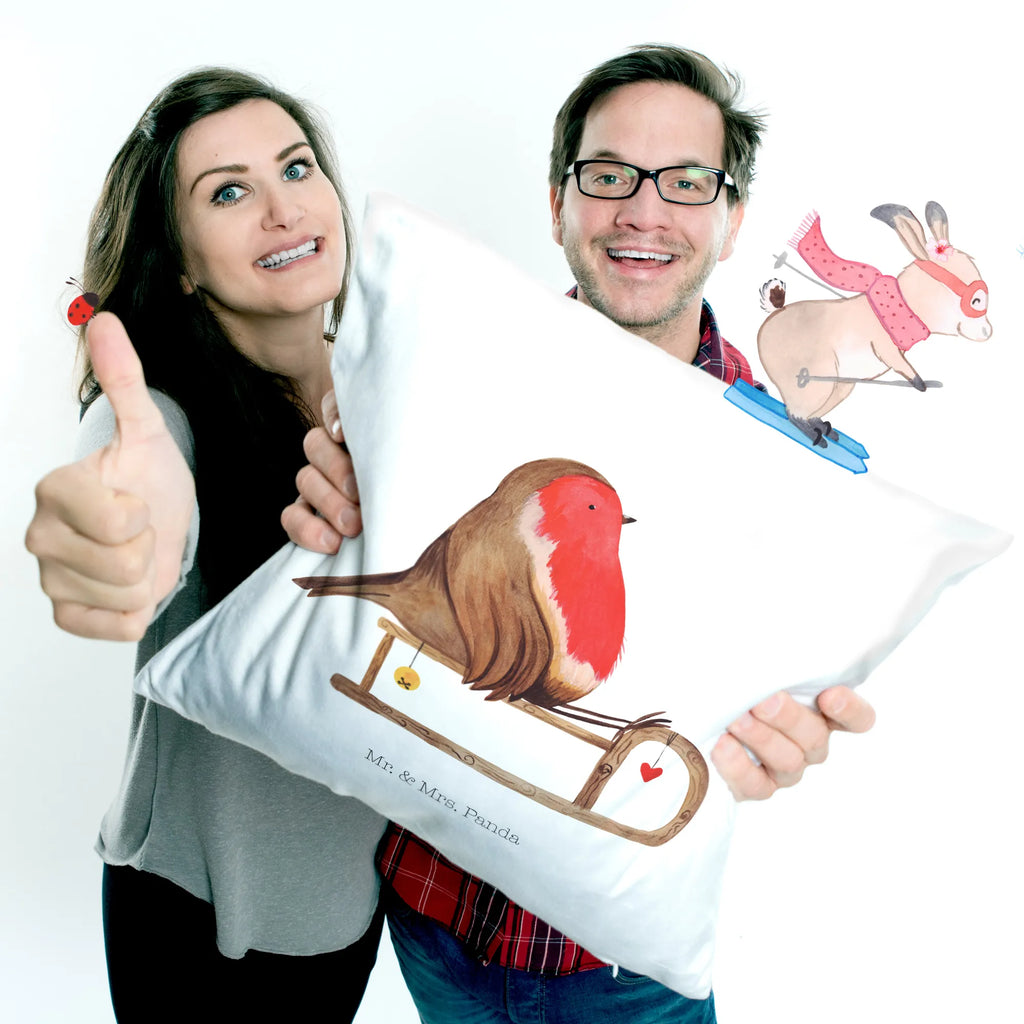 40x40 Kissen Rotkehlchen Schlitten Kopfkissen, sitzkissen, Dekokissen Sofa, Sofakissen, Zierkissen, Dekokissen, Kissenhülle, Dekokissen 40x40, Sofakissen 40x40, Kissenhülle 40x40, Kopfkissen 40x40, Couchkissen, Kissen 40x40, Kissenbezug 40x40, Kissenbezüge, Kissen, Kissen 40x40 Waschbar, Motivkissen, sofakissen, Winter, Weihnachten, Weihnachtsdeko, Nikolaus, Advent, Heiligabend, Wintermotiv, Schlitten, Vogel