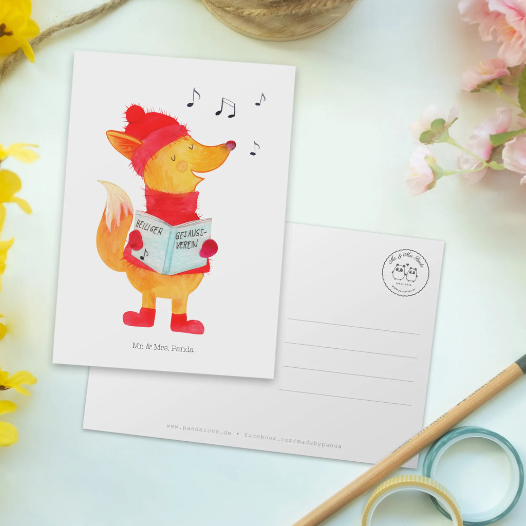 Postkarte Fuchs Sänger Ansichtskarten, Karte, Ansichtskarte, Geschenkkarte, Grußkarte, Einladung Geburtstag, Postkarte, Geburtstagskarte, Einladung, Einladungskarte, Einladungskarten Geburtstag, Dankeskarte, Winter, Weihnachten, Weihnachtsdeko, Nikolaus, Advent, Heiligabend, Wintermotiv, Geschenk Sänger, Füchse, Fuchs, Weihnachtslieder, Singen, Sänger
