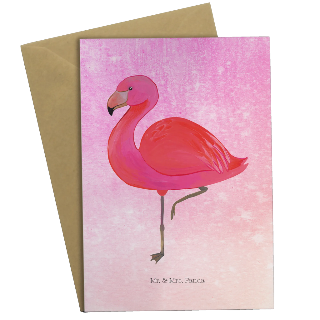 Greetings card flamingo Classic Grußkarte, Glückwunschkarte, Ansichtskarten, Karte, Geburtstagskarte, Hochzeitskarte, Einladungskarte, Klappkarte, Flamingo, Einzigartig, für mich, Freundinnen, Tochter, Geschwister, Sohn, Stolz, Spruch, Außenseiter, Freundin, ich, Selbstliebe