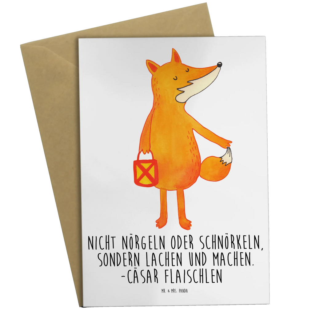 Greetings card Fox Lantern Klappkarte, Glückwunschkarte, Karte, Hochzeitskarte, Ansichtskarten, Grußkarte, Einladungskarte, Geburtstagskarte, Fuchs, Laterne, Liebeskummer Spruch, Füchse, Aufmuntern, Cäsar Otto Hugo Flaischlen, Laternenumzug, Spruch trösten, Sankt Martin