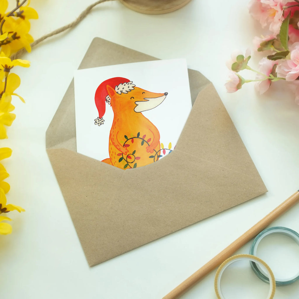 Grußkarte Fuchs Weihnachten Ansichtskarten, Geburtstagskarte, Karte, Grußkarte, Hochzeitskarte, Klappkarte, Einladungskarte, Glückwunschkarte, Winter, Weihnachten, Weihnachtsdeko, Nikolaus, Advent, Heiligabend, Wintermotiv, Weihnachtszeit, Geschenk Weihnachten, Fuchs, Füchse, Spruch schön, Weihnachtsmann