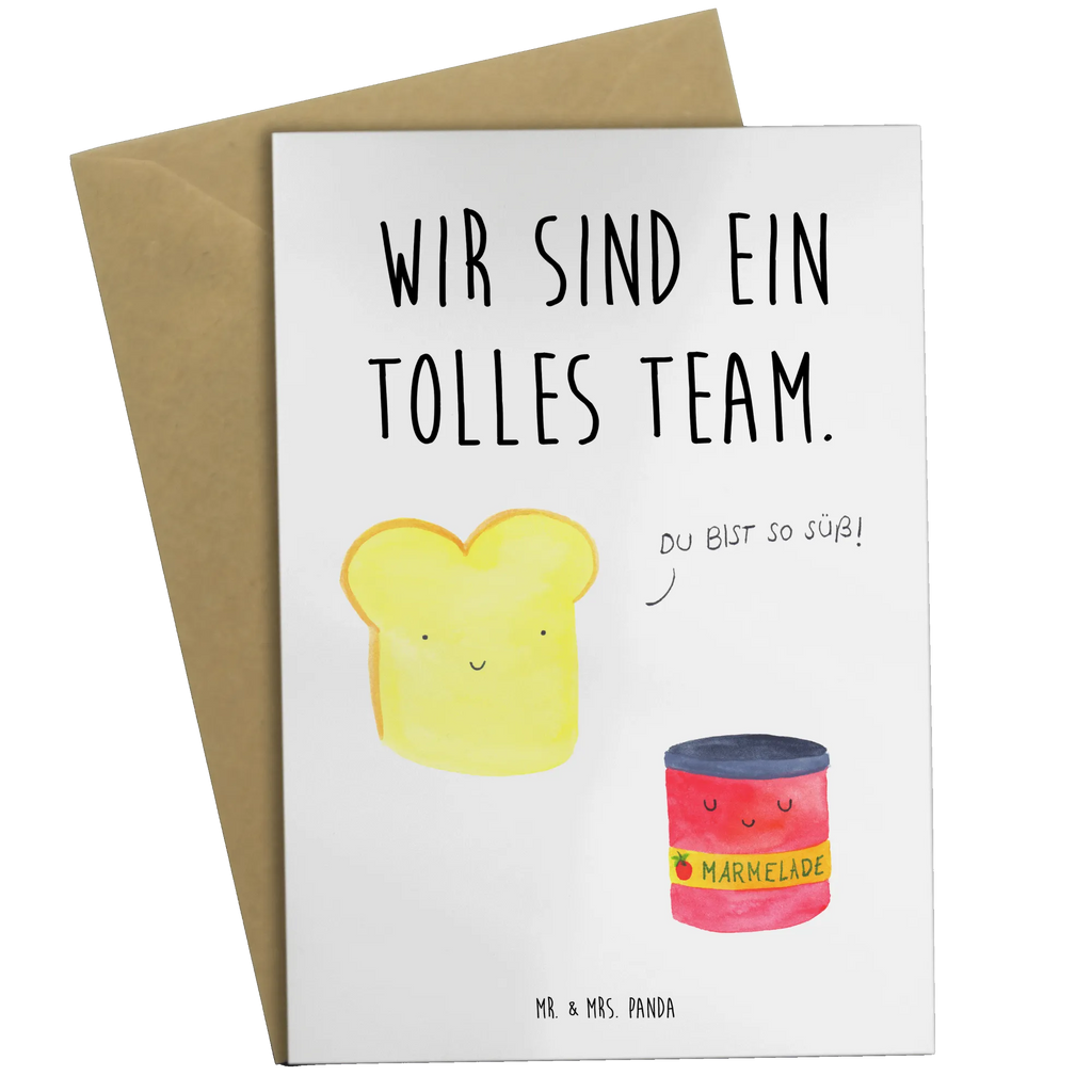 Greetings card toast jam Ansichtskarten, Geburtstagskarte, Einladungskarte, Glückwunschkarte, Karte, Grußkarte, Hochzeitskarte, Klappkarte, Tiermotive, Gute Laune, lustige Sprüche, Tiere, süß, süße Postkarte, Brot, Toast, Toastbrot, Küche Spruch, Frühstück Einladung, Marmelade, Küche Deko, Dreamteam