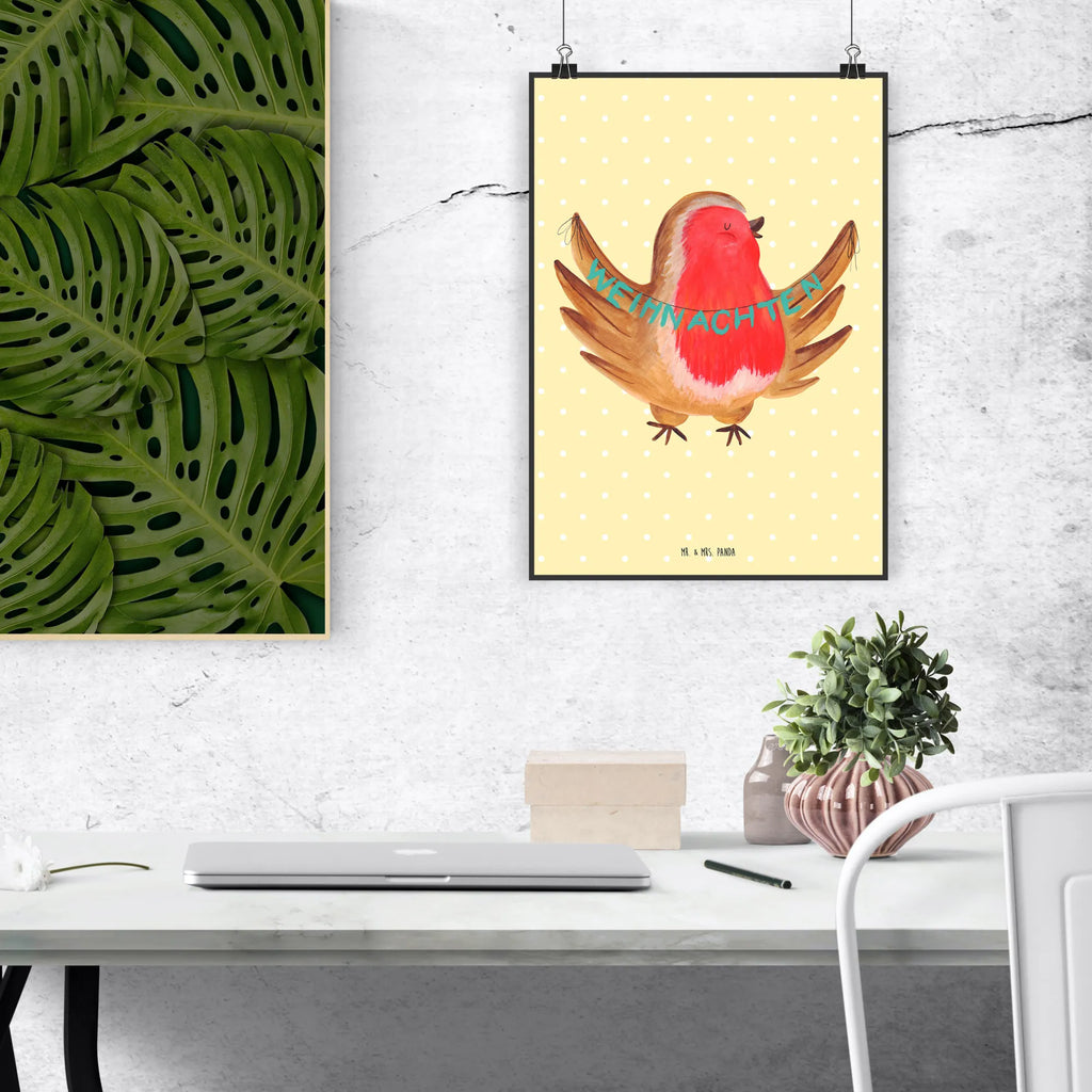 Poster Rotkehlchen Weihnachten Mr. & Mrs. Panda Poster, wanddruck, kunstposter, grafikposter, kunst für die wand, kunstdruck poster, Bild für Wand, Wanddeko Bild, Wandposter, Designposter, Wanddekoration, Plakat, Deko Bild, Wandschmuck, Kunstdruck, wandkunst, Bild, Poster, Wandbild, wanddeko, drucke, Posterdruck, Wintermotiv, Heiligabend, Advent, Nikolaus, Weihnachtsdeko, Winter, Weihnachten, Weihnachtsgruß, Frohe Weihnachten, Weihnachtsmotiv, Vogel, Xmas