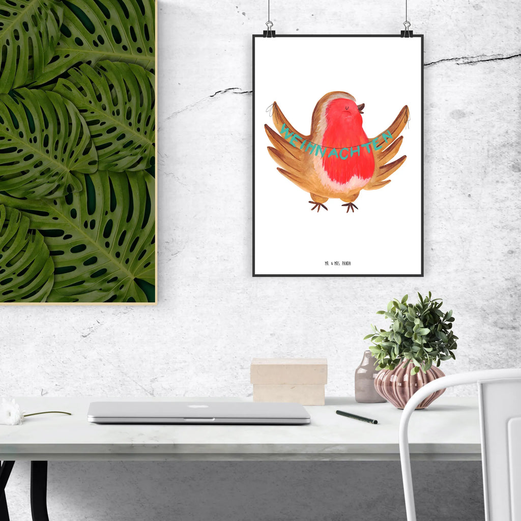 Poster Rotkehlchen Weihnachten Mr. & Mrs. Panda Poster, wanddruck, kunstposter, grafikposter, kunst für die wand, kunstdruck poster, Bild für Wand, Wanddeko Bild, Wandposter, Designposter, Wanddekoration, Plakat, Deko Bild, Wandschmuck, Kunstdruck, wandkunst, Bild, Poster, Wandbild, wanddeko, drucke, Posterdruck, Wintermotiv, Heiligabend, Advent, Nikolaus, Weihnachtsdeko, Winter, Weihnachten, Weihnachtsgruß, Frohe Weihnachten, Weihnachtsmotiv, Vogel, Xmas