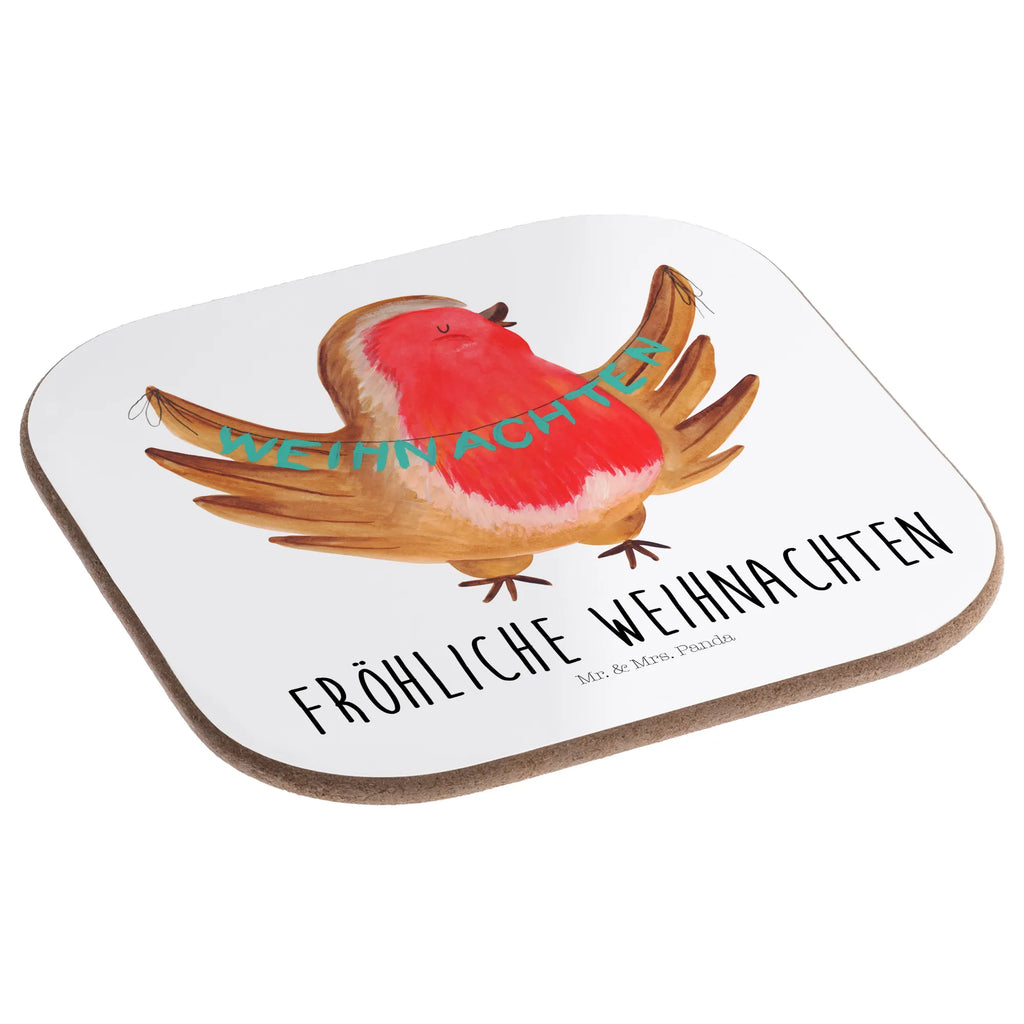 Square coaster robin Christmas presents, Coasters, breakfast, party, gifts, glass coasters, gift, Winter, Christmas, Christmas time, snow, winter, Merry Christmas, Christmas motif, Christmas greeting, xmas, bird, Christmas Eve