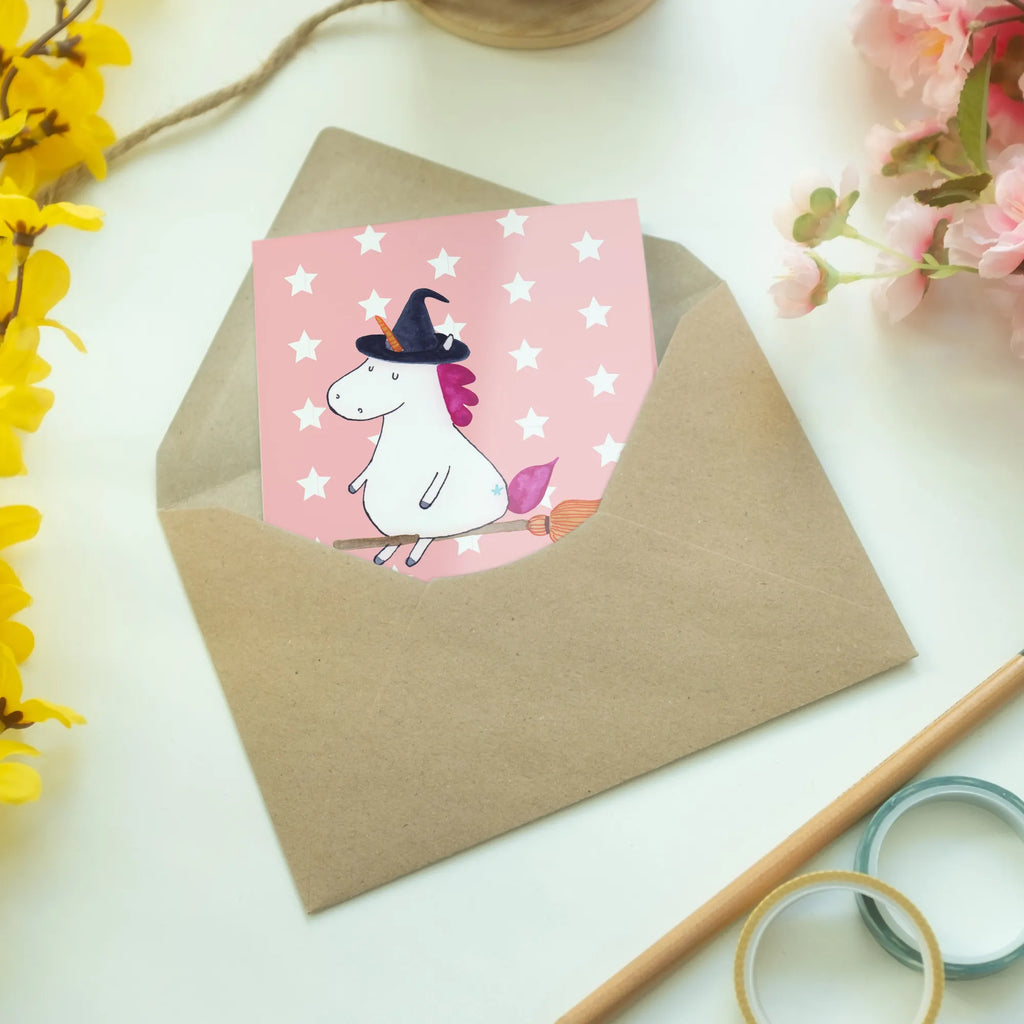 Greetings card unicorn Witch Klappkarte, Glückwunschkarte, Grußkarte, Ansichtskarten, Einladungskarte, Karte, Hochzeitskarte, Geburtstagskarte, Einhorn, Einhörner, Einhorn Deko, Unicorn, Hexe, Teufel, Zicke, Freundin, Ehefrau, Frau, Leben, Engel, Verrückte