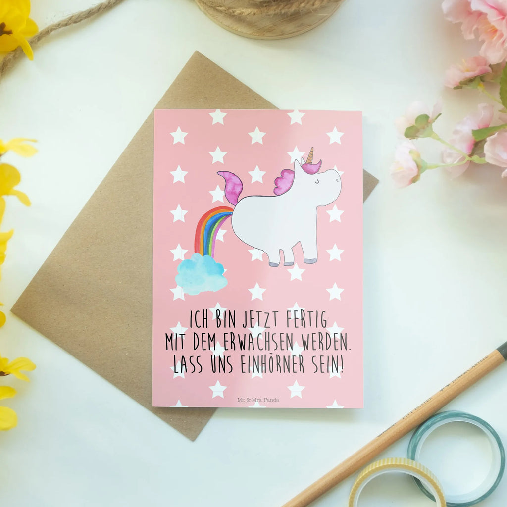 Greetings card unicorn fart greeting card, invitation card, wedding card, birthday card, folding card, unicorn, unicorns, fun, funny, girlfriend gift, glitter, rainbow, present, Unicorn, unicorn fart, fart, uniorn saying