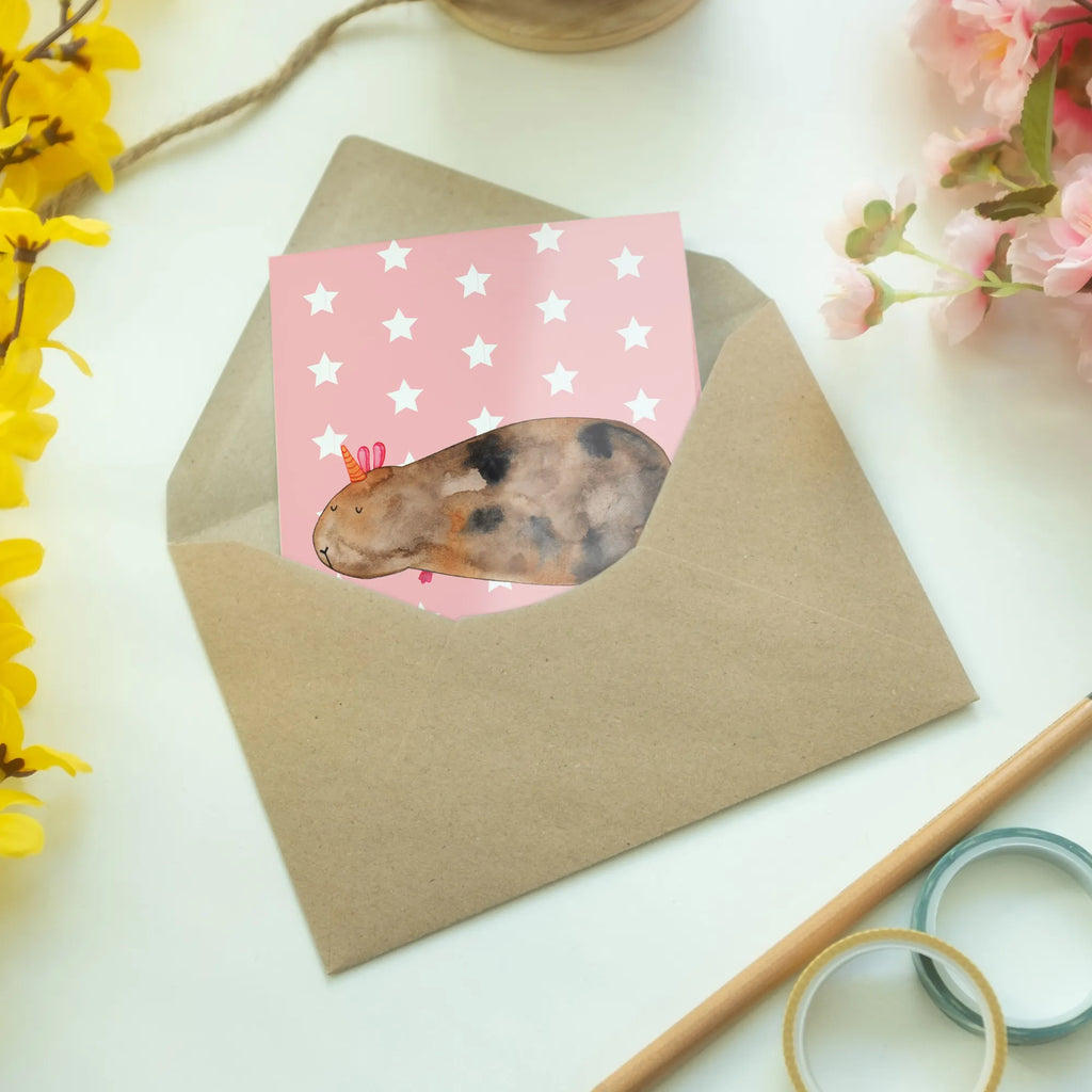 Greetings card unicorn Guinea pig greeting card, wedding card, folding card, invitation card, birthday card, unicorn, unicorns, Meericorn, guinea pig, squirrels